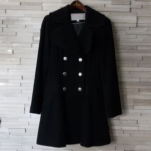 Jessica Simpson Black Wool Swing Coat